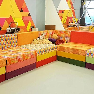 Модульный бескаркасный диван на заказ. Отзыв о индивидуальном заказе с фото. 5/5.