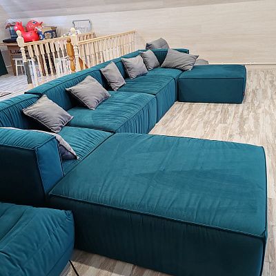 Модульный бескаркасный диван на заказ. Отзыв о индивидуальном заказе с фото. 5/5.