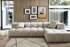 Трехместный диван Квадро с подушками в гостиную от Gliver