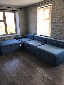 Модуль для дивана в качестве пуфа. Отзыв о многофункциональности с фото. 5 звезд.