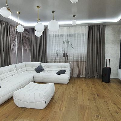 Угловой бескаркасный диван для экономии пространства: отзыв. Фото в гостиной. 5/5.