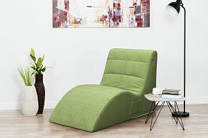 Кресло лежак Велле из велюра для гостиной, лежак зеленого цвета для полного релакса