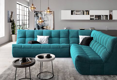 Диван ДеИтали, бескаркасный диван зеленого цвета в гостиную