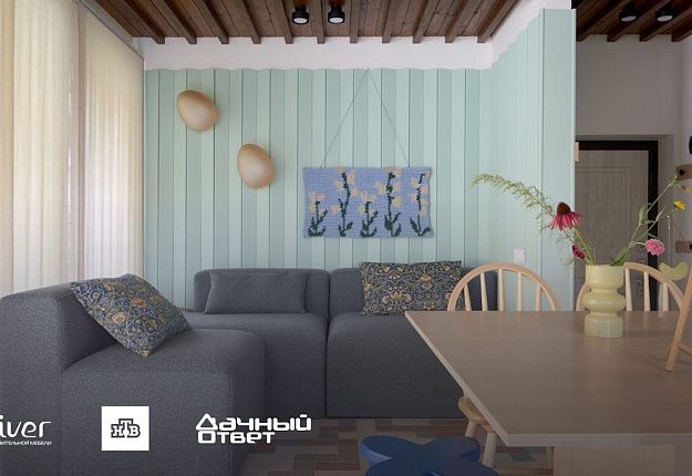 Дачный ответ, Летние сны в тени сада, Диваны Gliver, Серый диван Драм от Gliver