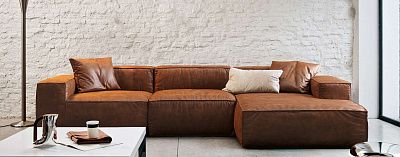 Модные диваны 2025 года-16, Диван из экокожи Фри Лаунж