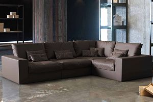 Трехместный диван Элизиум из экокожи в гостиную от Gliver