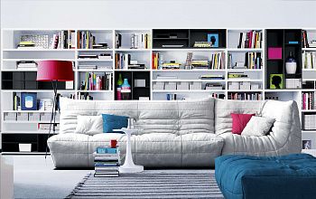 Диван ДеФранс угловой двухмодульный +пуф