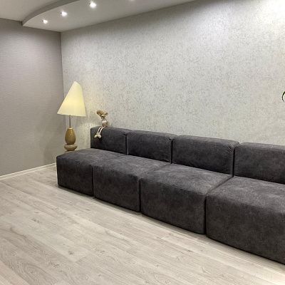 Бескаркасный модульный диван в скандинавском стиле. Отзыв о дизайне с фото. 5/5.