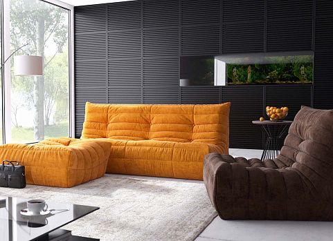 Комплект стильных и мягких диванов ДеФранс для гостиной