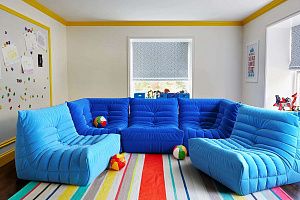 Бескаркасный диван ДеФранс для большой семьи 