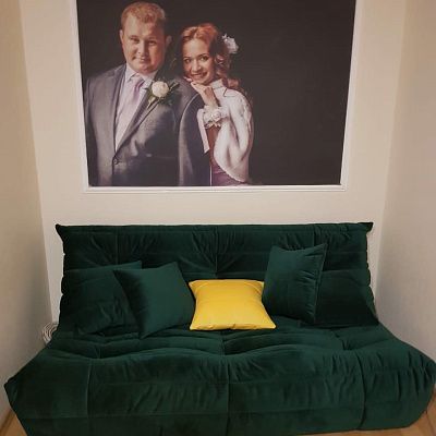 Мягкий диван без каркаса: отзыв о комфорте. Фото в гостиной. 5/5.