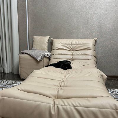 Модульная бескаркасная мебель в гостиной. Фото и отзыв покупателя на 5 звезд.