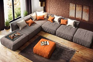 Бескаркасный диван Фри в лофт стиле для гостиной 