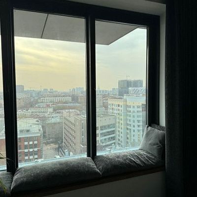 Подушки на подоконник в гостиную, на заказ в любой ткани. Размер и форма на заказ от Гливер. Отзыв клиента, рейтинг 5 звезд. 