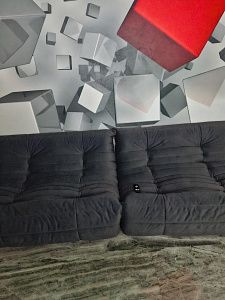 Мягкий бескаркасный диван для ежедневного отдыха. Отзыв с фото и рейтингом 5 звезд.