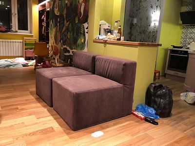 Отзыв о  модульном диване от Гливер Фото в интерьере и оценка 5/5.