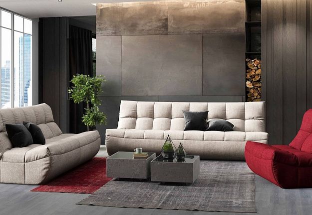 Мягкие бескаркасные диваны ДеИтали на заказ, белые и красные диваны, эргономичный, стильные, тресковые, дизайнерские