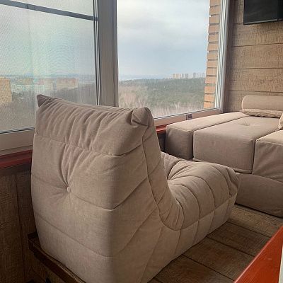 Модульное кресло для зоны отдыха. Отзыв о вариативности мебели с фото. 5 звезд.