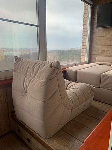 Модульное кресло для зоны отдыха. Отзыв о вариативности мебели с фото. 5 звезд.