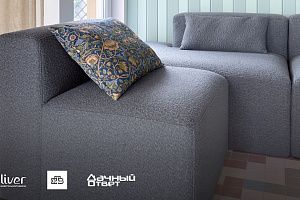 Дачный ответ, Летние сны в тени сада, Диваны Gliver, Серый диван Драм от Gliver