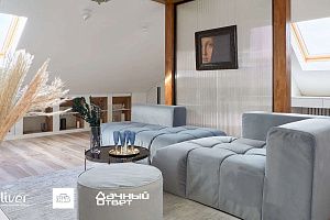 Дачный ответ, Мансарда в бусах, Диваны Gliver, Индивидуальная разработка от Gliver