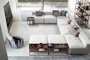 Мягкий белый диван Фри для гостиной и большой семьи 