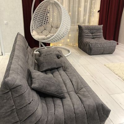 Купить качественную бескаркасную мягкую мебель недорого. Отзыв о качестве материалов с фото. 5 звезд.