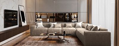 Модные диваны 2025 года-12, Диван Фри для большой семьи