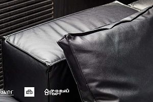 Дачный ответ, Мансарда в параллельной реальности, Диваны Gliver, Черный диван Фри от Gliver 