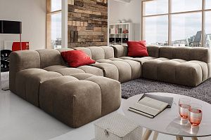 Угловой п-образный диван Квадро от Gliver