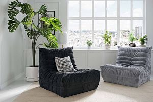 Кресла антивандальные, кресло ДеФранс черного и серого цвета в гостиной