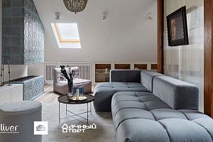 Дачный ответ, Мансарда в бусах, Диваны Gliver, Индивидуальная разработка от Gliver