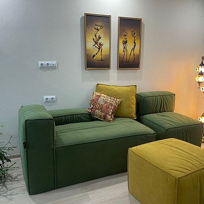 Бескаркасные модульные диваны в современном стиле. Отзыв с фото и рейтингом 5 звезд.