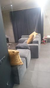 Один модуль дивана в качестве кресла. Отзыв о универсальности с фото. 5 звезд.