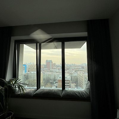 Подушки на подоконник в гостиную, на заказ в любой ткани. Размер и форма на заказ от Гливер. Отзыв клиента, рейтинг 5 звезд. 