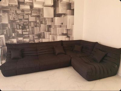 Мягкий бескаркасный диван для ежедневного отдыха. Отзыв с фото и рейтингом 5 звезд.