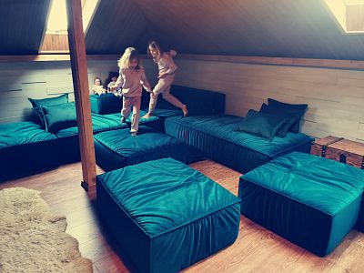 Модуль для дивана в качестве пуфа. Отзыв о многофункциональности с фото. 5 звезд.