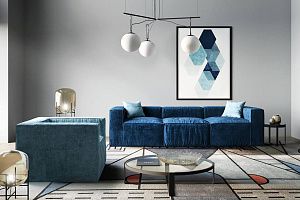 Стильный трехместный диван Фри в гостиную от Gliver