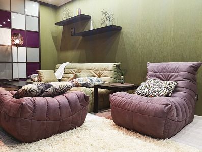 Мягкий бескаркасный диван для ежедневного отдыха. Отзыв с фото и рейтингом 5 звезд.