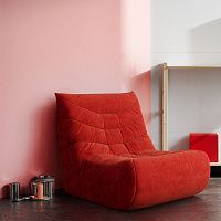 Красное бескаркасное кресло Смайл для гостиной