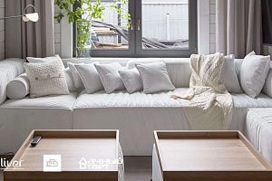 Дачный ответ, Амбарные доски и английский фарфор, Диваны Gliver, Белый диван Фри от Gliver