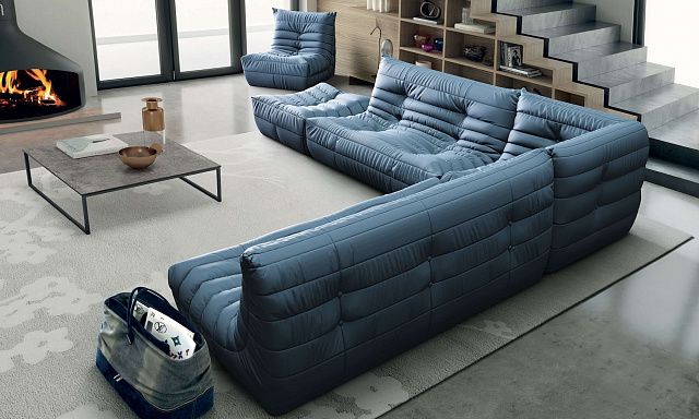 Угловой диван ДеФранс от Gliver для гостиной , модульный бескаркасный диван по цене производителя