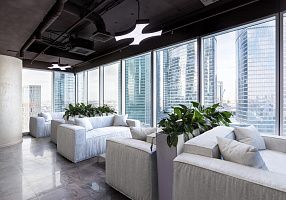 Белый бескаркасный диван Фри для зоны ожидания