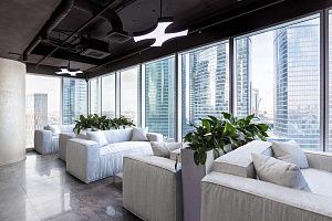 Белый бескаркасный диван Фри для зоны ожидания