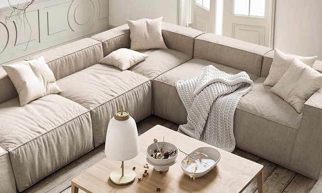 Угловой бескаркасный диван Фри на заказ