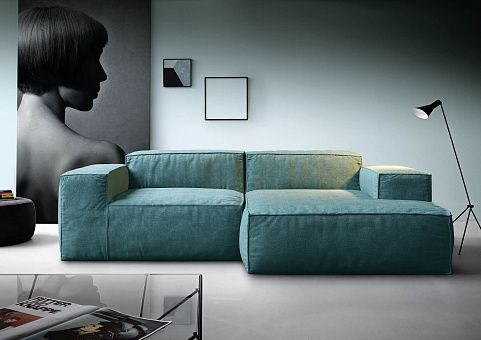 Бирюзовый диван в интерьере-7, Мягкий диван Фри для сна