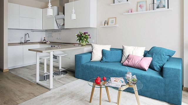 Что такое антивандальная ткань-1, Компактный диван Драм с подушками 