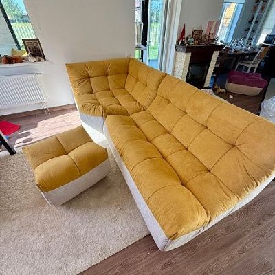 Бескаркасная мебель из пенополиуретана. Фото, подтверждающее качество, и отзыв на 5 звезд.