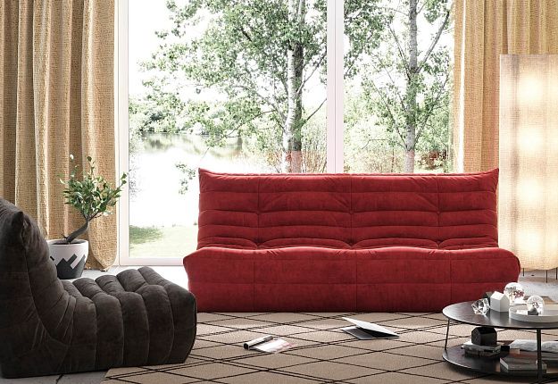 Трехместный яркий диван ДеФранс для загородного дома от Gliver