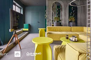 Дачный ответ, Бананово-лимонный Сингапур, Диваны Gliver, Желтый диван Фри Лаунж от Gliver